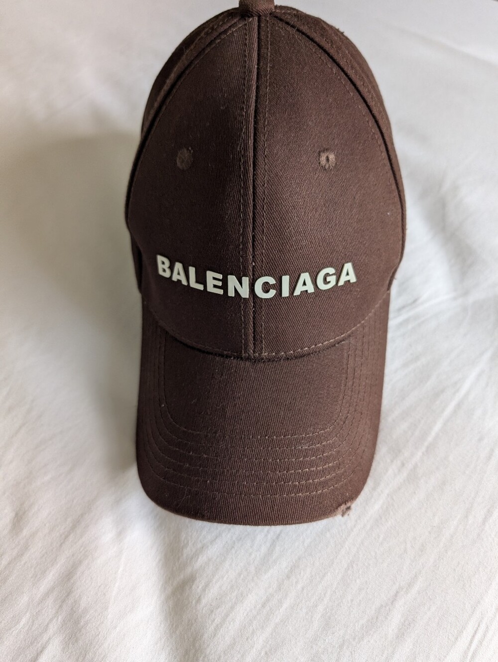 Balenciaga Chocolate Brown Logo Baseball Cap Unisex